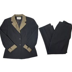 Kasper Pant Suit Dressy Suit Blazer Dress Slacks Pants 2 pc Size 8 Petite